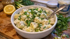 Hardallı patates salatası: Dağılmayan patates, tam kıvamında yoğurtlu sos