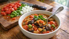 Zeytinyağlı patlıcan yemeği: tek tencerede domatesli, biberli ev usulü tarif