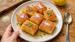 Kesme irmik tatlısı tarifi: fırında kızarıyor, soğuk şerbetle tam kıvamında oluyor