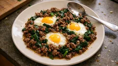 Tek tavada Ramazan kıyması: kıyma, ıspanak ve yumurtayla tam kıvamında tarif