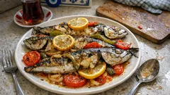 Tek tepside sebzeli fırında kolyoz: kızartma yok, koku daha az