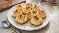 Un yok, sadece 4 malzeme: ağızda dağılan kokoş kurabiye tarifi